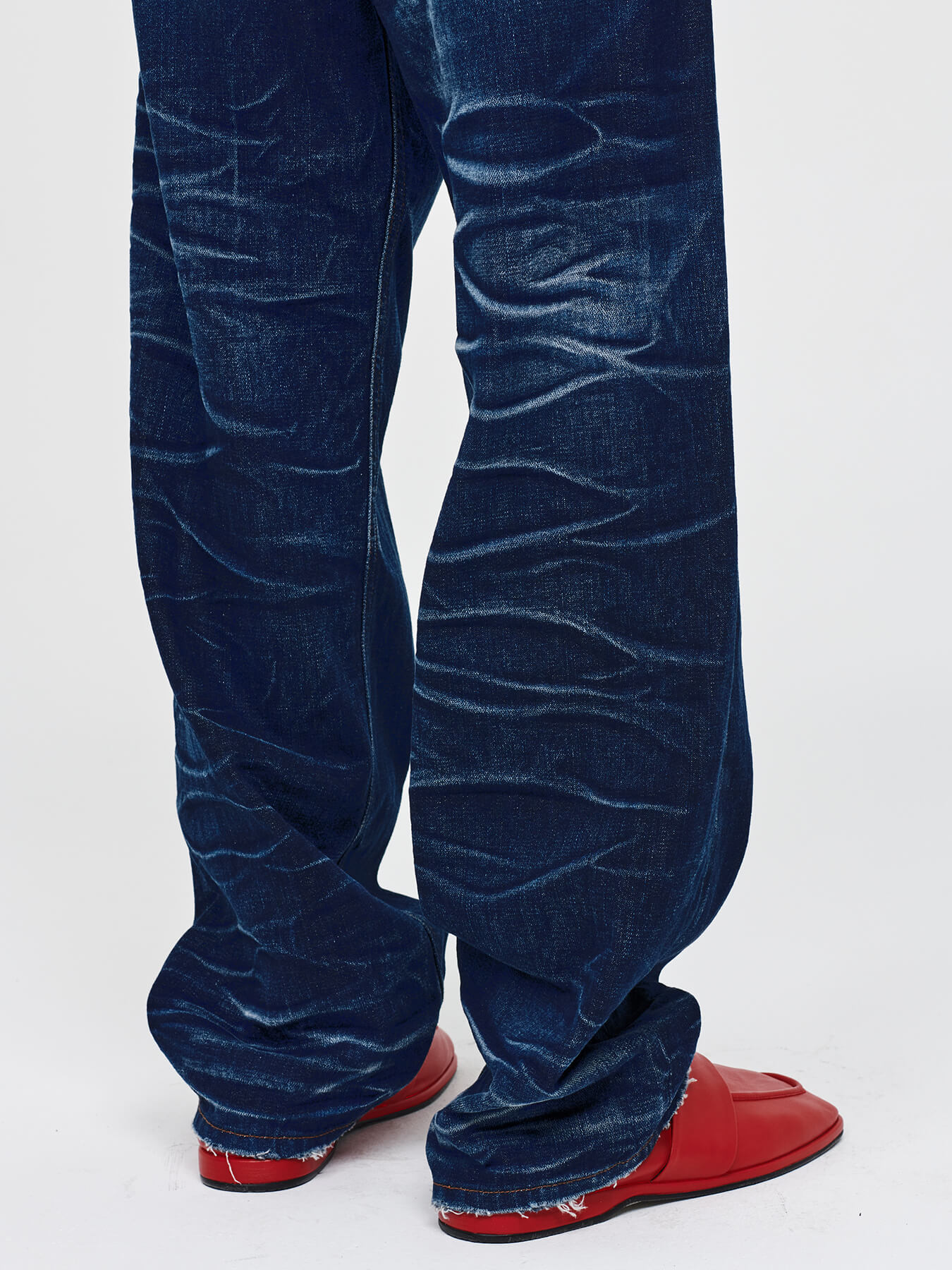 Джинсы WIDE RINKLE WASHED