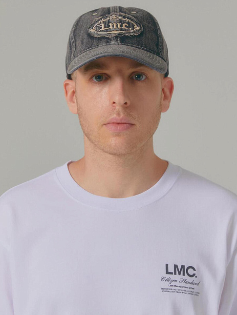 Кепка WASHED DENIM GOTHIC OVAL 6PANEL (размер one size, цвет Черный)