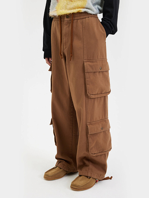 Брюки WASHED QUATRO CARGO (размер S, цвет Коричневый)