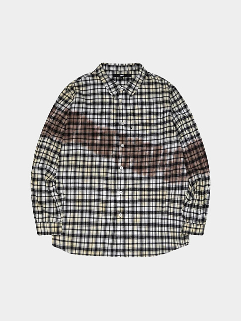 Рубашка TIE DYE PLAID (размер L, цвет Бежевый)