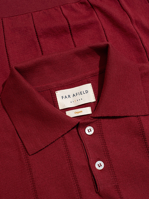 Поло JACOBS PUNCHED STRIPE (размер XXL, цвет Темно-красный)