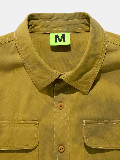 Рубашка DYED LONG SLEEVE WORKER (размер XL, цвет Коричневый)