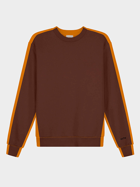 Свитшот TWO-TONE (размер XXL, цвет Коричневый-Оранжевый)