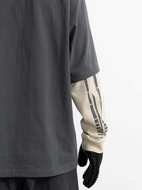 Лонгслив DOUBLE (размер XL, цвет Темно-серый)