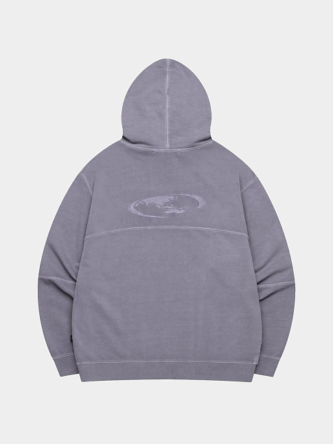 Худи PIGMENT DYED OVAL GLOBE (размер L, цвет Фиолетовый)