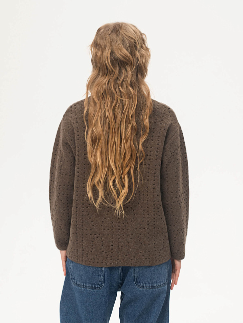 Свитер HOT FUSION (размер M, цвет Коричневый)