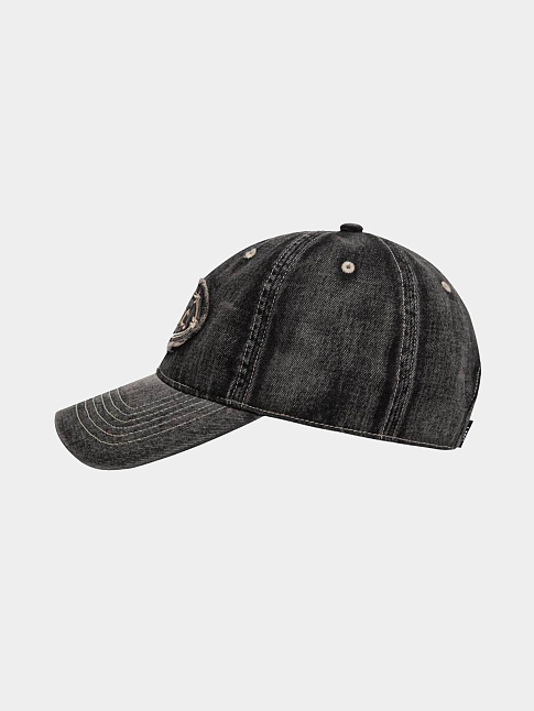 Кепка WASHED DENIM GOTHIC OVAL 6PANEL (размер one size, цвет Черный)