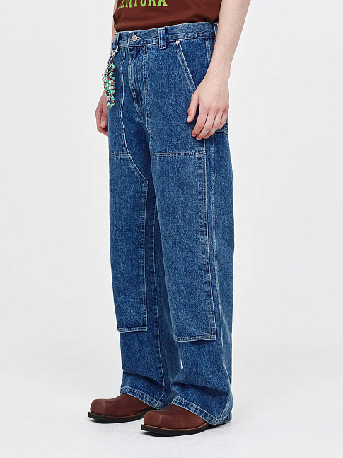 Джинсы WIDE CARPENTER (размер L, цвет Синий)