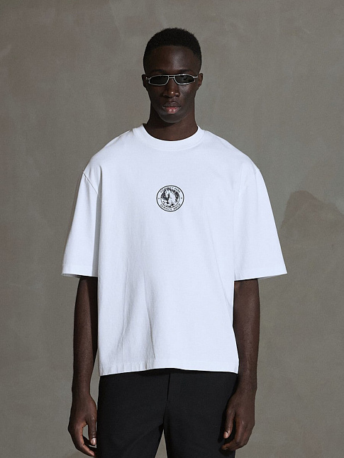 Футболка OFFICER PRINTED OVERSIZED (размер XXL, цвет Белый)