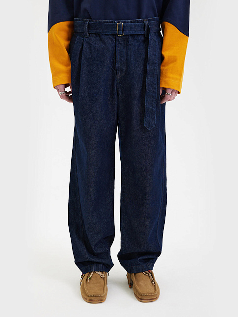 Джинсы BELTED TWO TUCK TAILORED (размер M, цвет Синий)