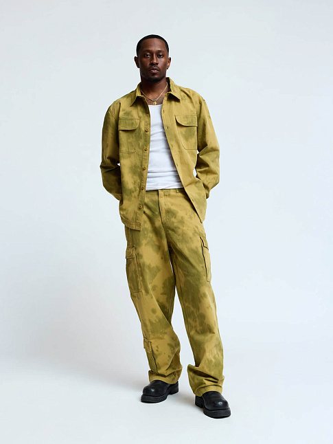 Рубашка DYED LONG SLEEVE WORKER (размер XL, цвет Коричневый)