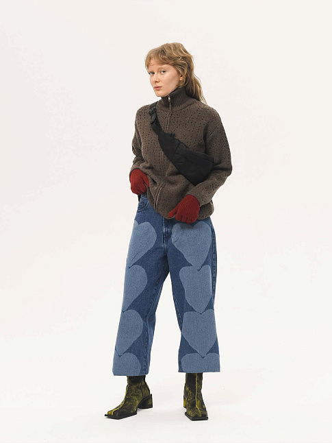 Свитер HOT FUSION (размер M, цвет Коричневый)