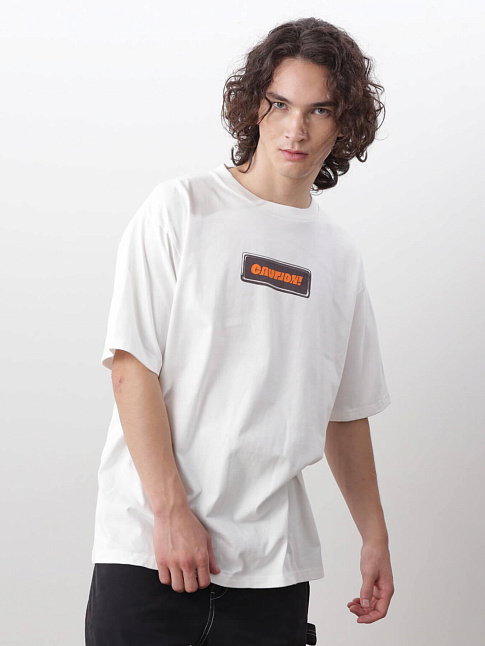 Футболка PUMICE CAUTION! (размер L, цвет Белый)