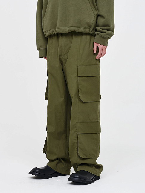 Брюки RELAXED UTILITY QUATRO (размер L, цвет Зеленый)