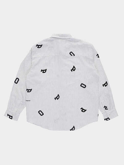 Рубашка LETTERS STRIPED POP (размер L, цвет Белый)
