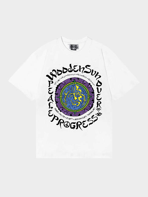 Футболка PEACE PROGRESS (размер L, цвет Белый)