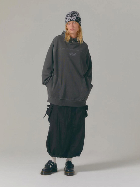 Худи PIGMENT DYED OVAL GLOBE (размер XL, цвет Черный)