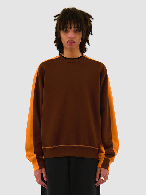 Свитшот TWO-TONE (размер XXL, цвет Коричневый-Оранжевый)