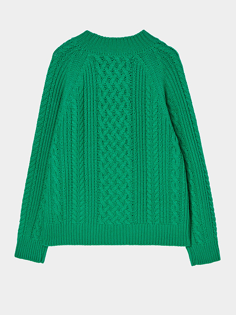 Свитер FISHERMAN CABLE (размер L, цвет GREEN)