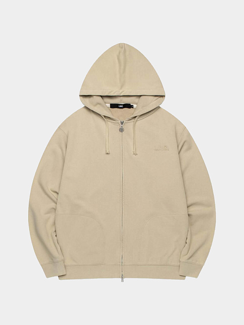 Худи WASHED OG APPLIQUE ZIP-UP (размер XL, цвет Бежевый)