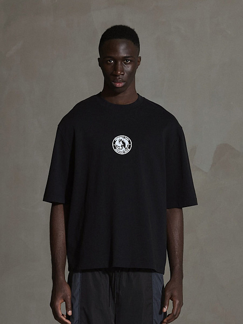 Футболка OFFICER PRINTED OVERSIZED (размер XXL, цвет Черный)