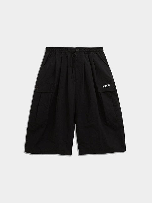 Брюки KINOMO OVERSIZE CULOTTES CARGO TASLAN (размер M, цвет Черный)