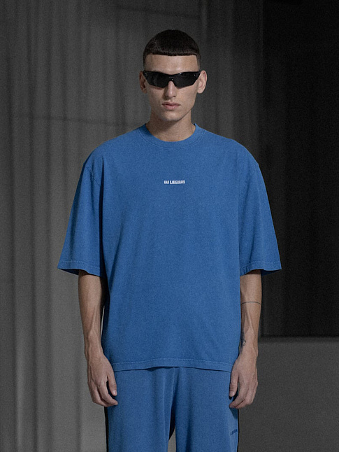 Футболка MONOGRAM OVERSIZED (размер XL, цвет Синий)