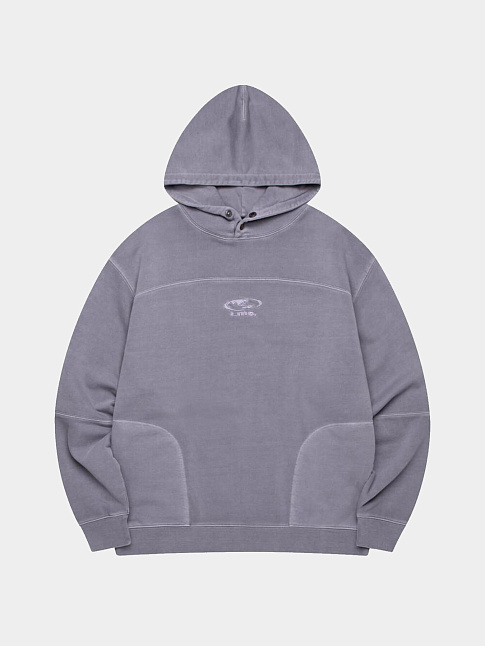 Худи PIGMENT DYED OVAL GLOBE (размер L, цвет Фиолетовый)