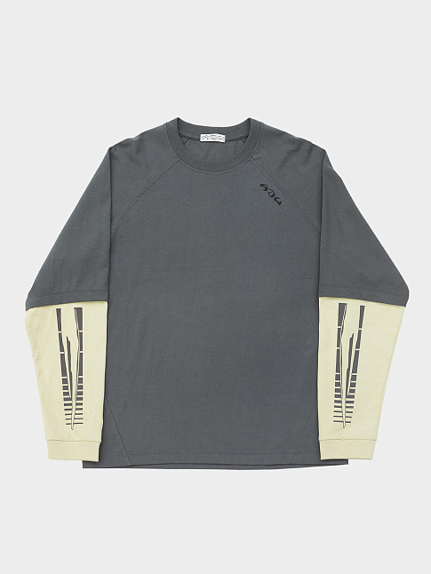 Лонгслив DOUBLE (размер XL, цвет Темно-серый)