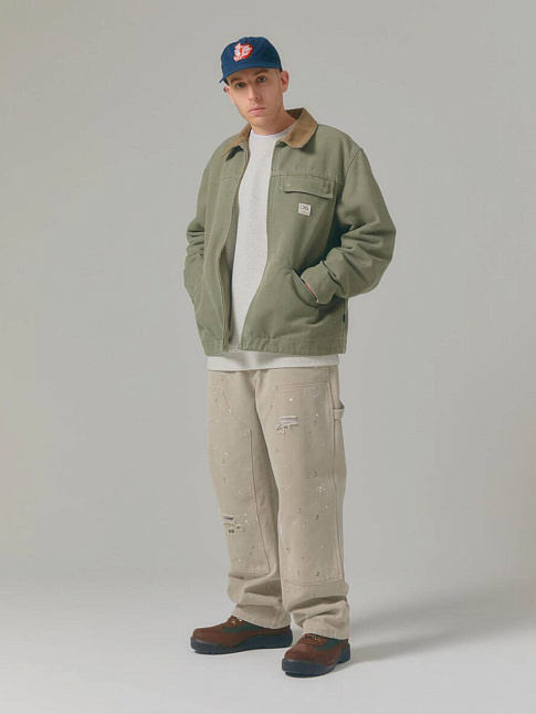 Куртка WASHED CANVAS WORK (размер L, цвет Зеленый)