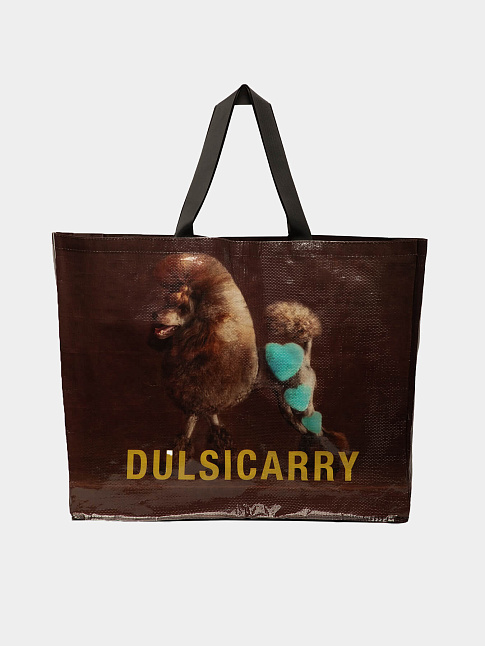 Большая сумка с коричневым пуделем (размер one size, цвет Разноцветный)