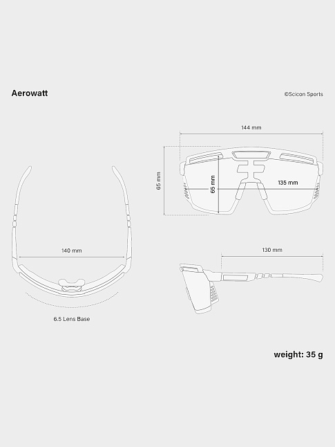 Очки AEROWATT (размер one size, цвет Белый)