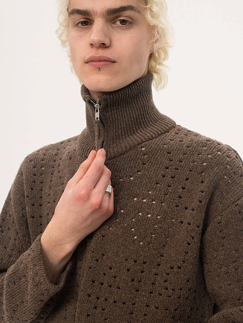 Свитер HOT FUSION (размер M, цвет Коричневый)