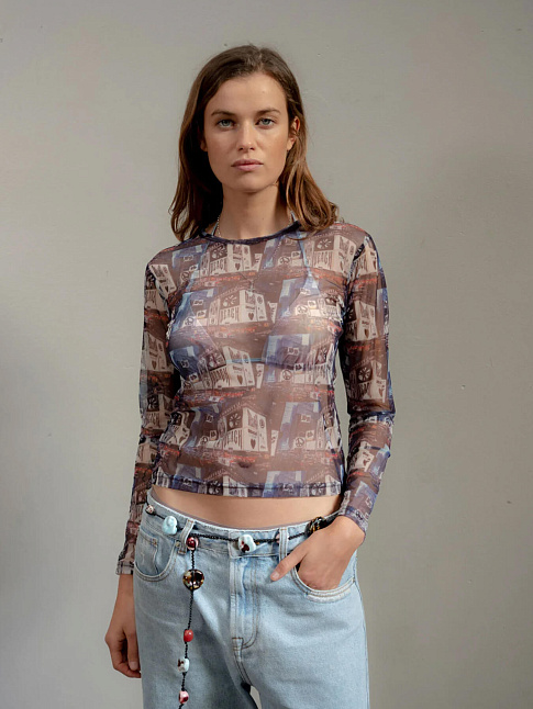 Топ Mesh (размер s, цвет Разноцветный)