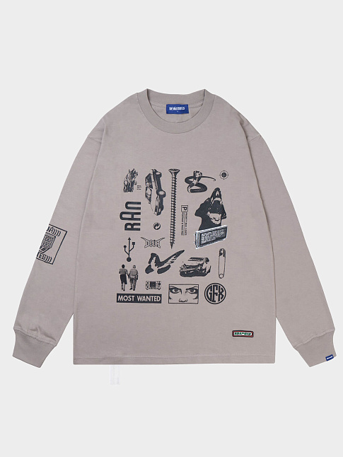Лонгслив ARBITRATY (размер L, цвет Серый)