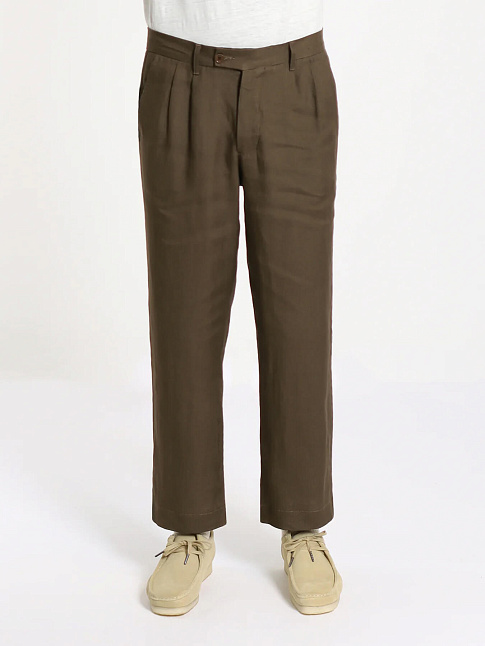 Брюки DOUBLE PLEATED (размер XL, цвет Коричневый)