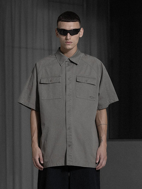 Рубашка OVERSIZED WASHED (размер L, цвет Серый)