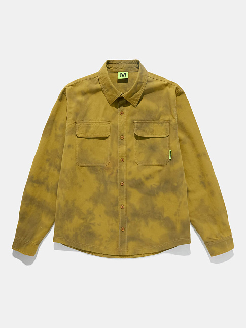 Рубашка DYED LONG SLEEVE WORKER (размер XL, цвет Коричневый)