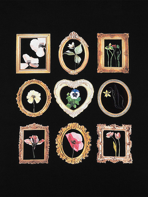 Футболка FLOWERS (размер L, цвет Черный)
