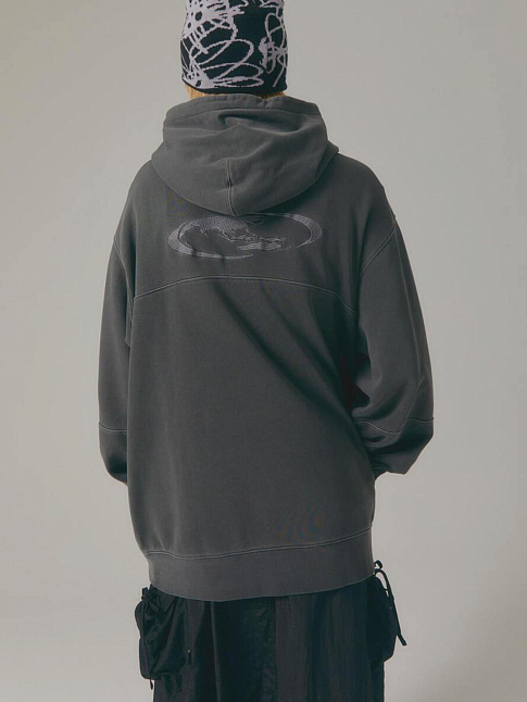 Худи PIGMENT DYED OVAL GLOBE (размер XL, цвет Черный)