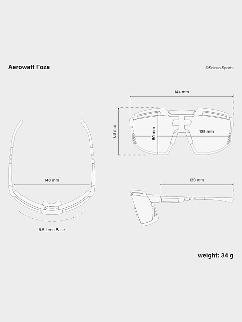 Очки AEROWATT FOZA (размер one size, цвет Черный)