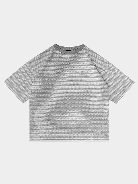 Вязаная футболка RHYTHM (размер L, цвет Серый)