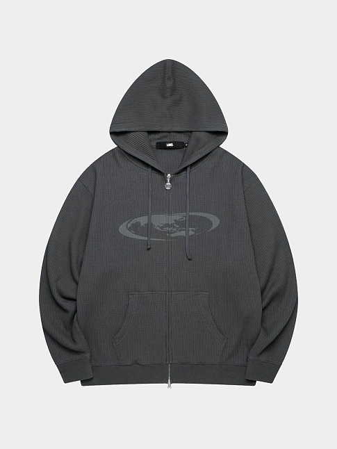 Худи OVAL GLOBE WAFFLE ZIP-UP (размер L, цвет Серый)