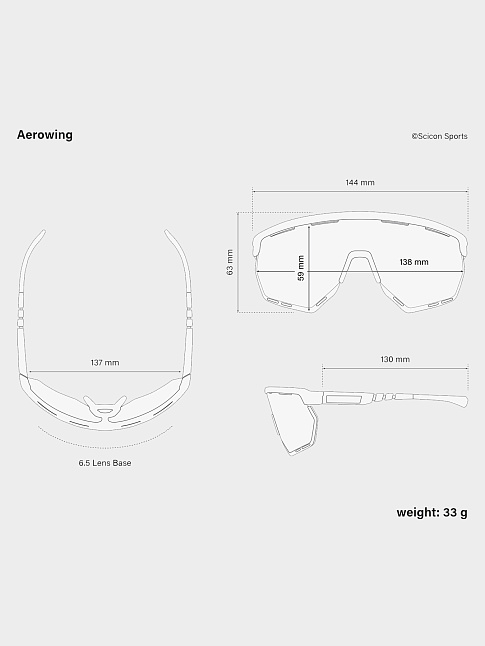 Очки AEROWING (размер one size, цвет Серый)