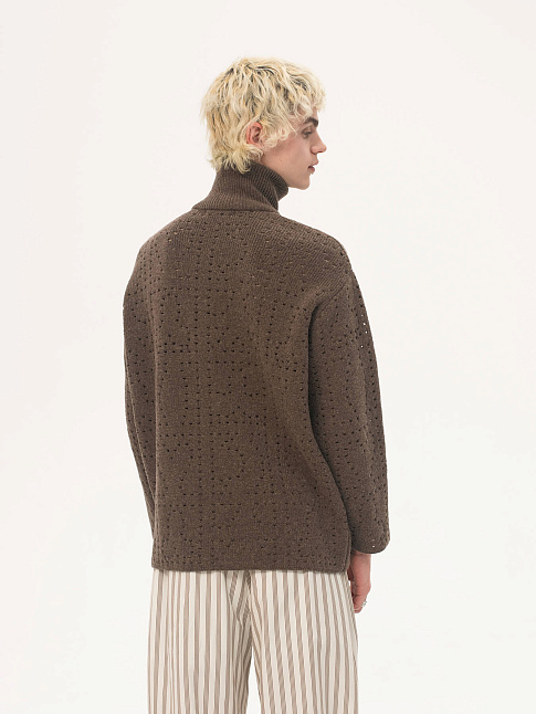 Свитер HOT FUSION (размер M, цвет Коричневый)