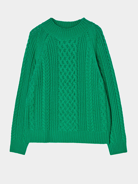 Свитер FISHERMAN CABLE (размер L, цвет GREEN)