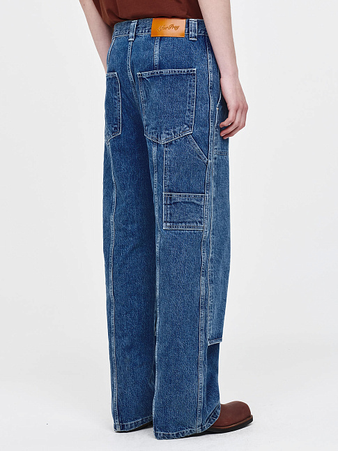 Джинсы WIDE CARPENTER (размер L, цвет Синий)
