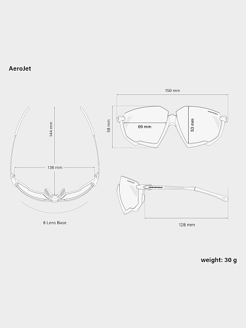 Очки AEROJET (размер one size, цвет Черный)