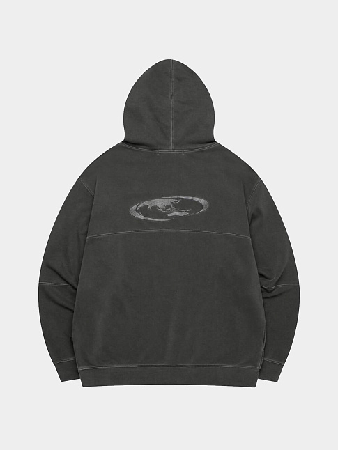 Худи PIGMENT DYED OVAL GLOBE (размер XL, цвет Черный)
