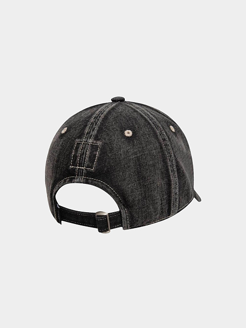Кепка WASHED DENIM GOTHIC OVAL 6PANEL (размер one size, цвет Черный)